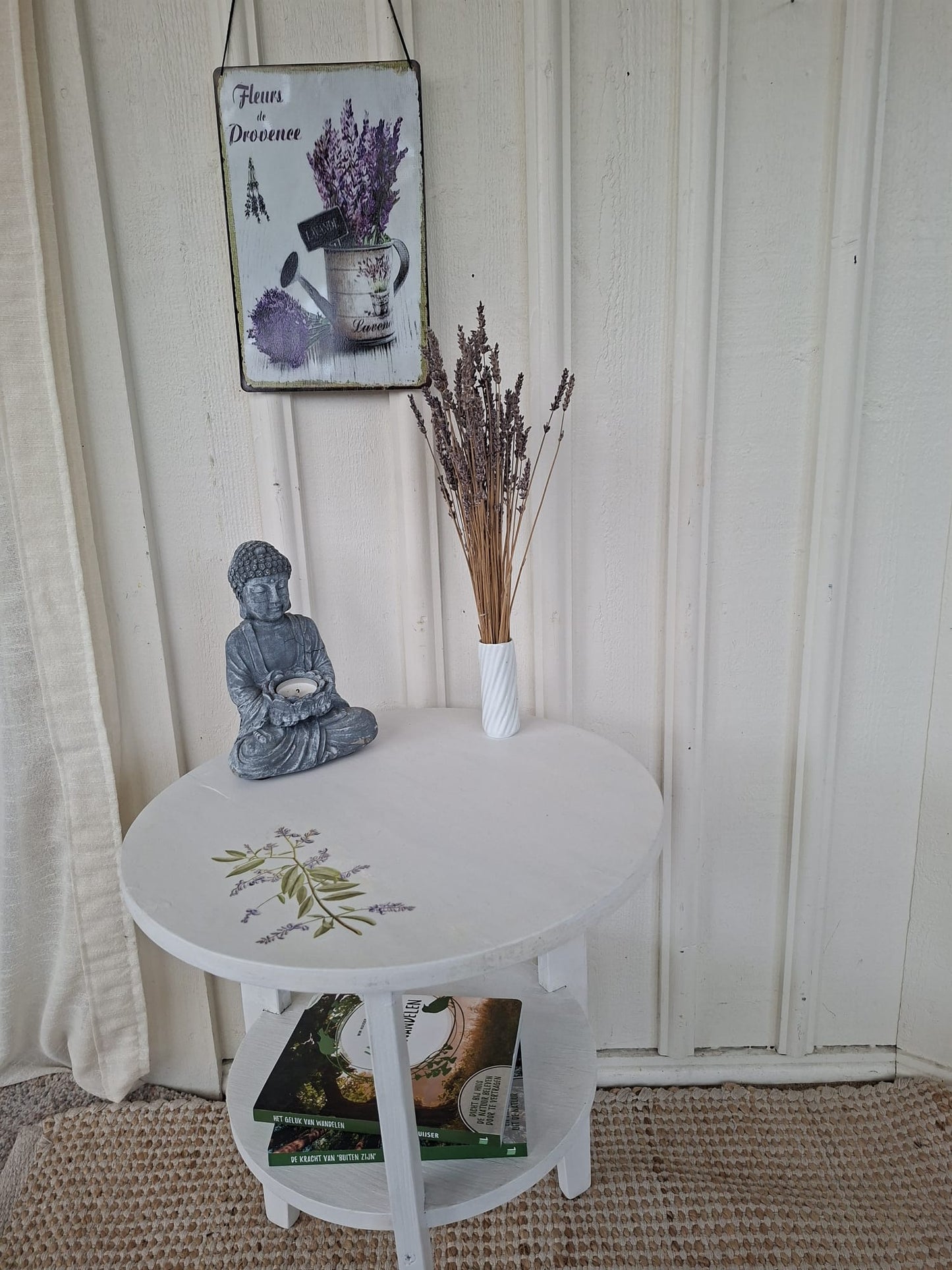 Tafeltje "Wit bloemen"