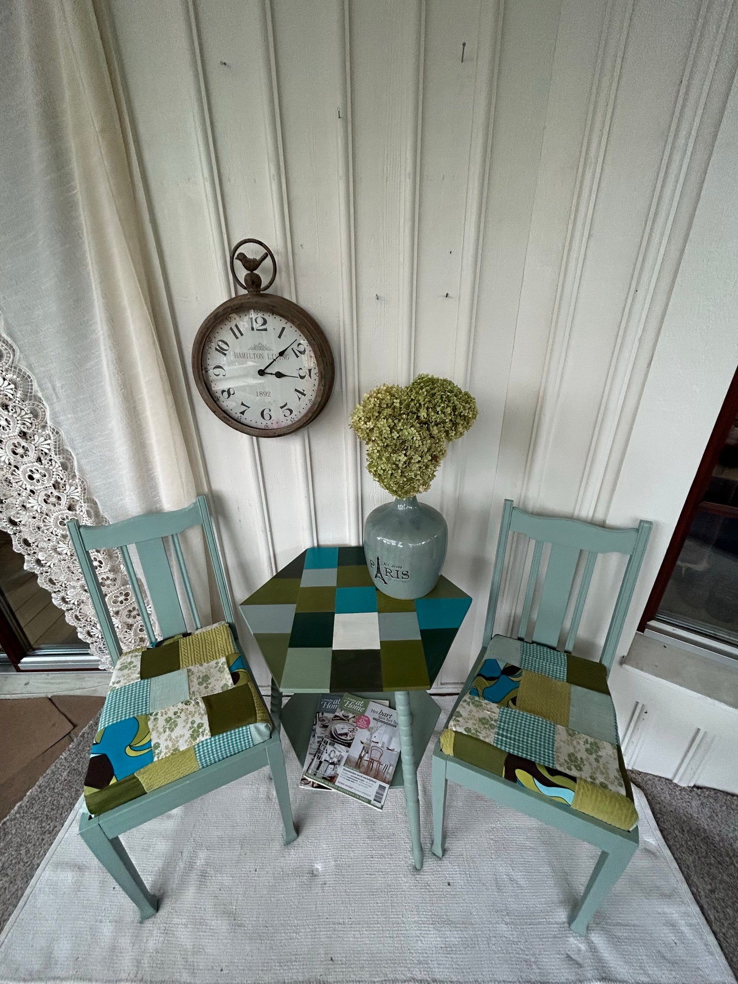 Set stoelen + tafel "groen"
