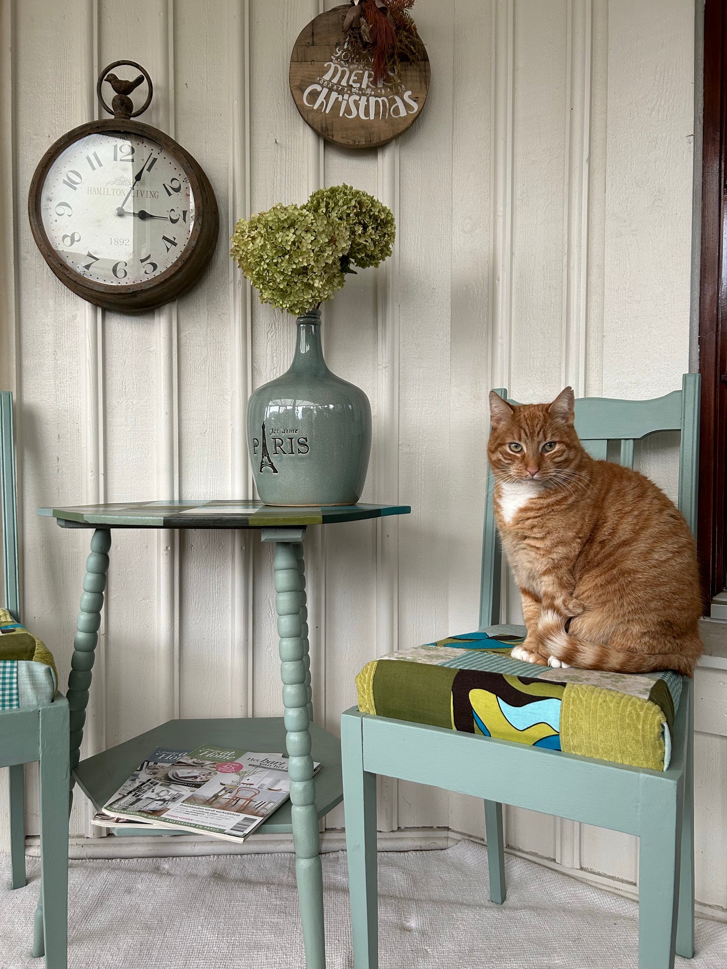 Set stoelen + tafel "groen"