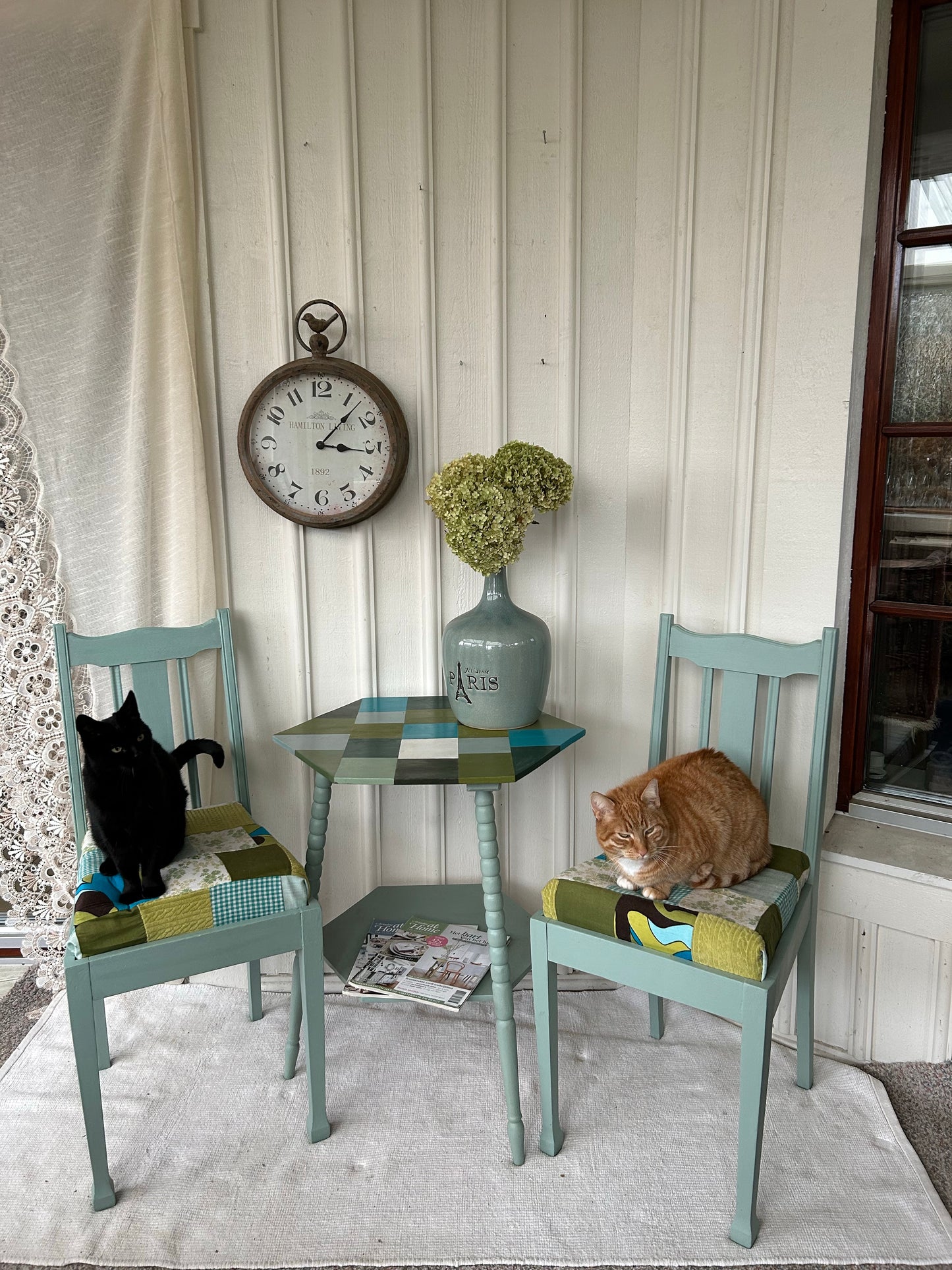 Set stoelen + tafel "groen"